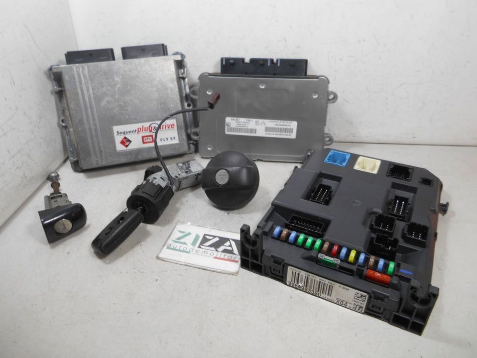 Kit Chiave ECU Citroen C3 II 1.4 B/GPL 54kw 73cv KFT 2010 9666909780