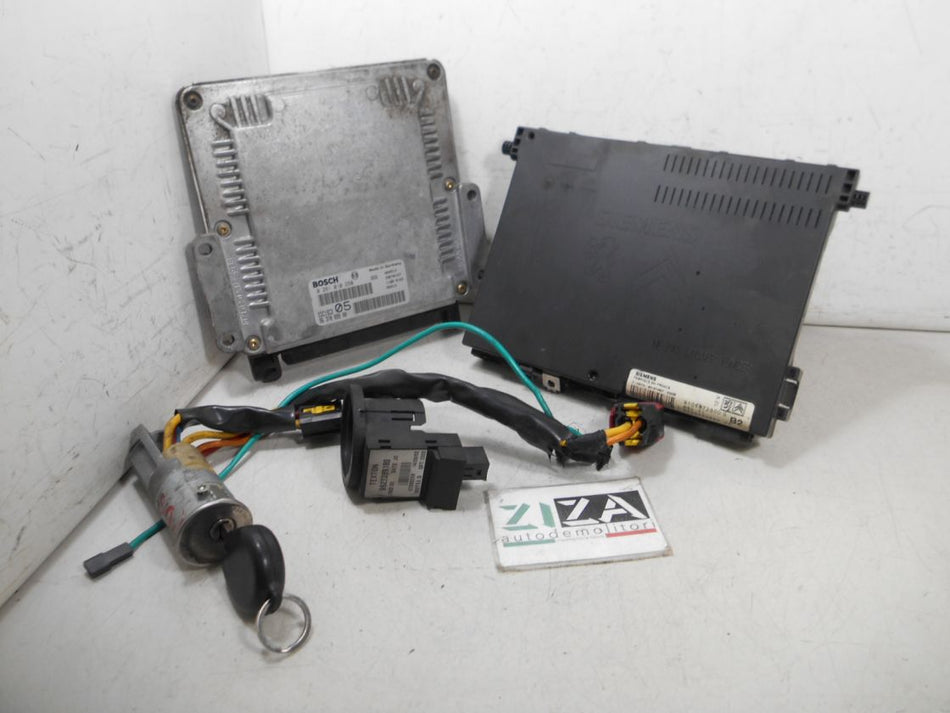 Kit Chiave ECU Peugeot 206 2.0 66kw 90cv RHY 2001 9637089980 0281010250