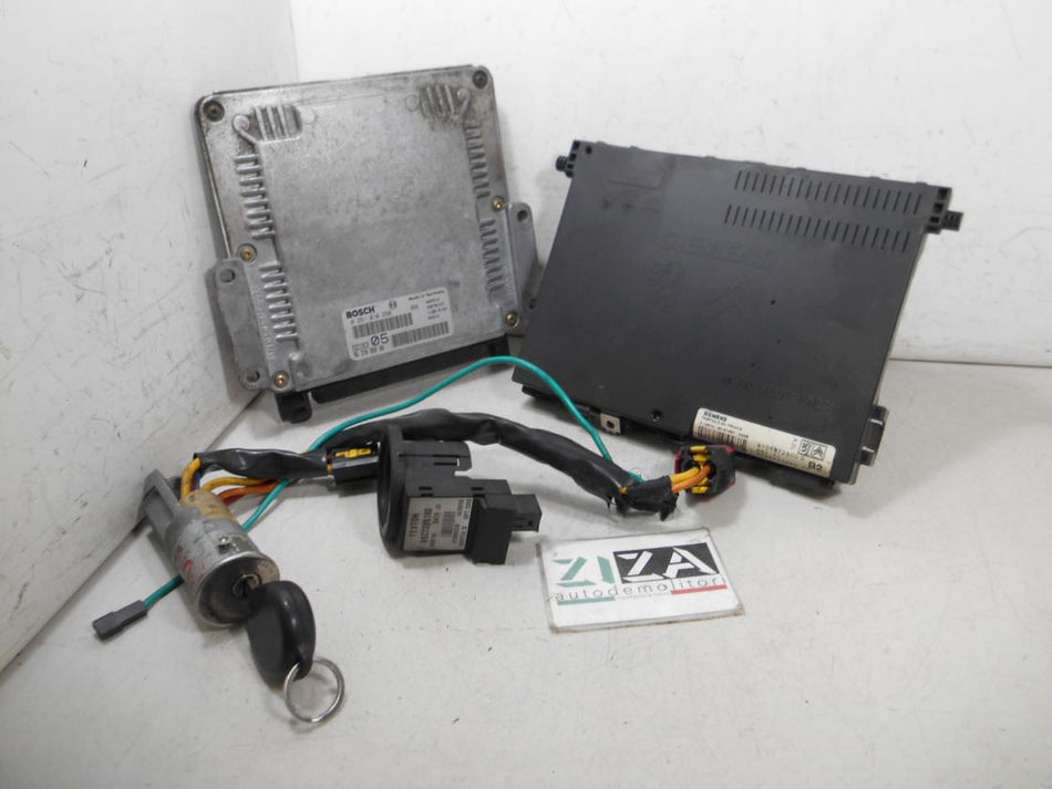 Kit Chiave ECU Peugeot 206 2.0 66kw 90cv RHY 2001 9637089980 0281010250