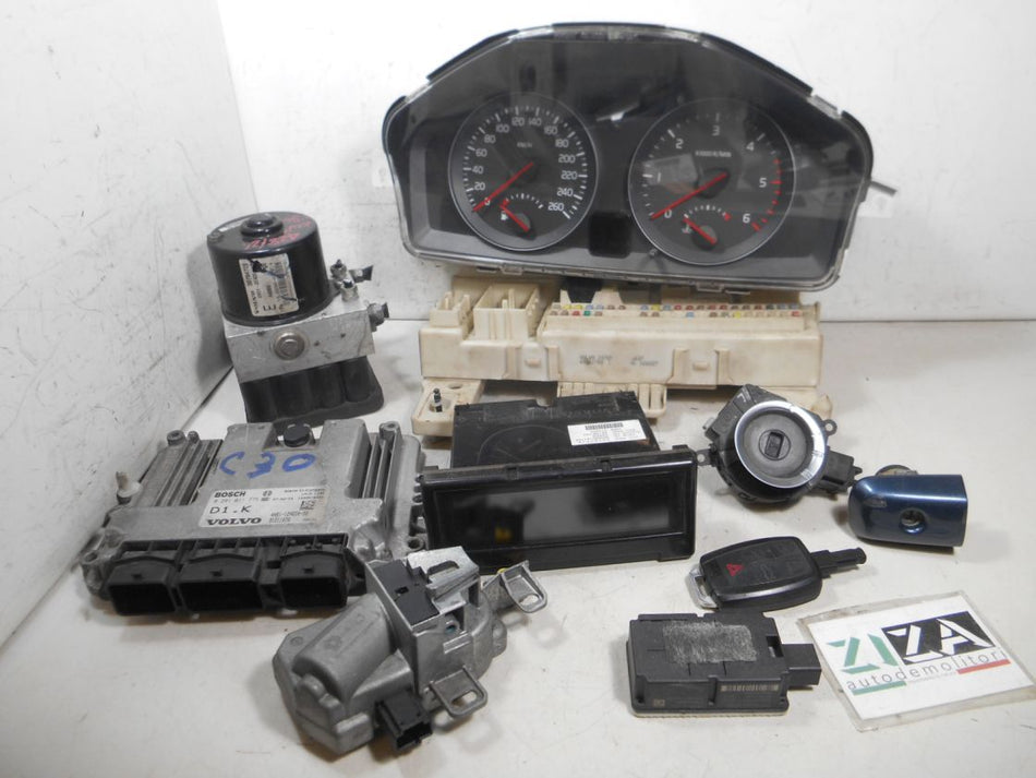 Kit Chiave ECU Volvo V50 1.6 80kw D4164T 2007 31211076 4N51-12A650-BB 0281011775