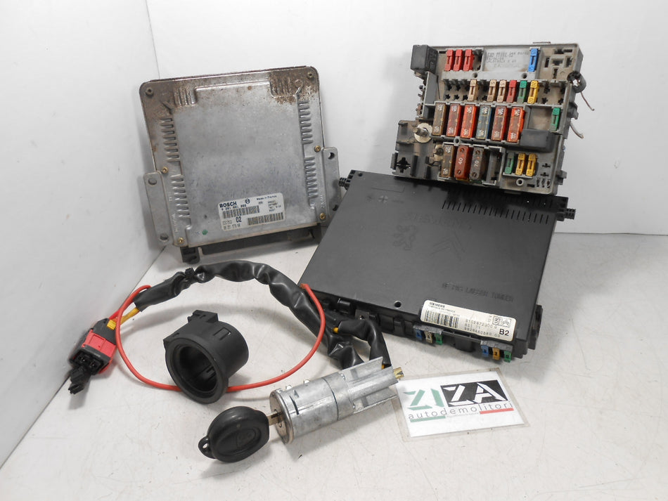 Kit Chiave ECU Peugeot 206 2.0 66kw 90cv RHY 1999 0281001866 9635157980