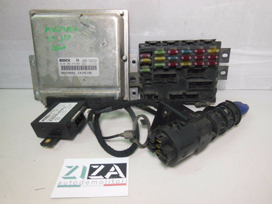 Kit Chiave ECU Fiat Multipla I 1.9 D 77kW 107Cv 182B4000 0281001879 46479993