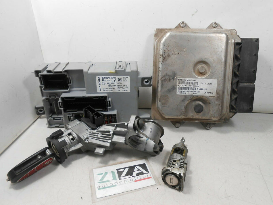 Kit Chiave ECU Alfa Mito 1.3 JTD 70kw 199B1000 2010 51892329 00505181210