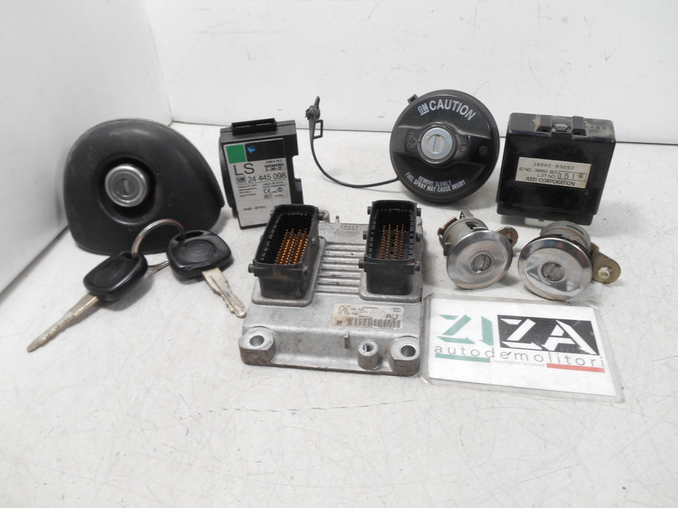 Kit Chiave ECU Opel Agila A 1.2 16V 55kw 75cv Z12XE 2001 0261207426 24456865
