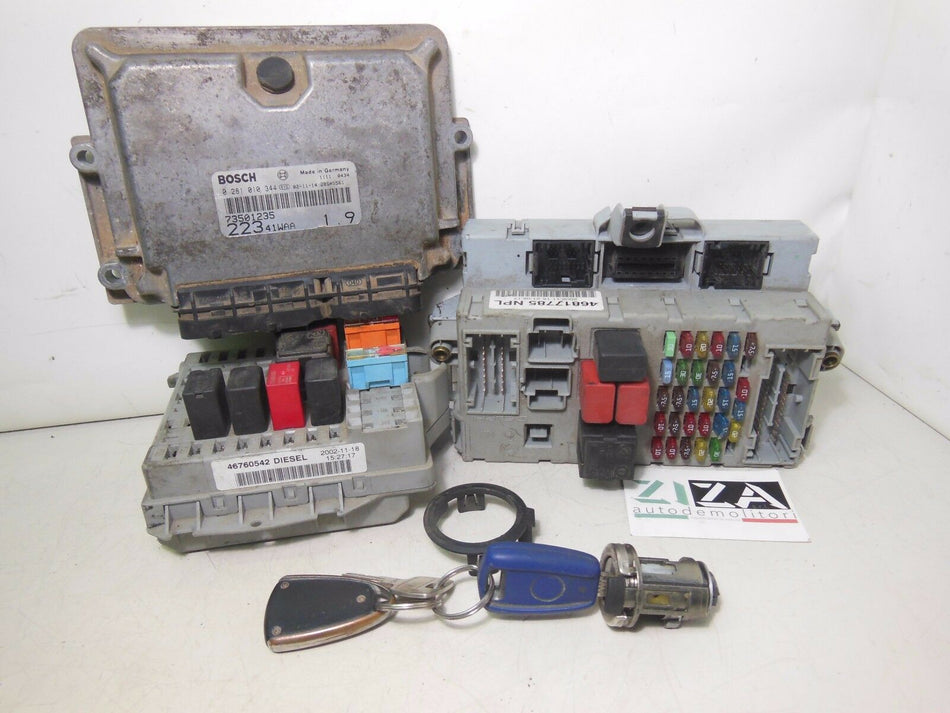 Kit Chiave ECU Fiat Doblò I 1.9 JTD 8V 74kw 2003 0281010344 46817785