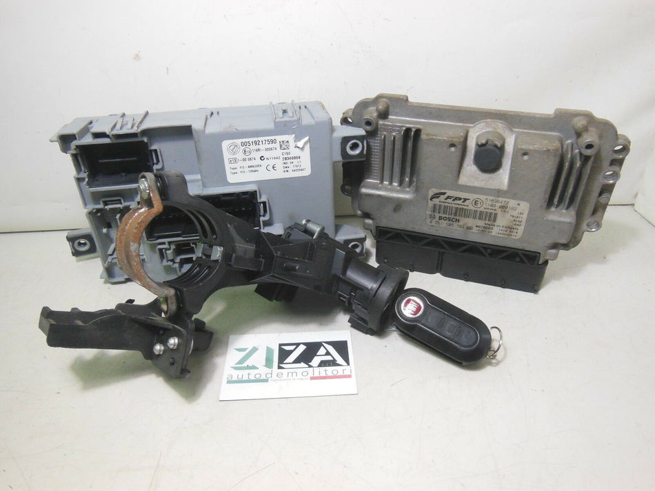 Kit Chiave ECU Fiat Doblò II 1.4 B/Met 120cv 198A4000 2013 0261S05794 00519217590