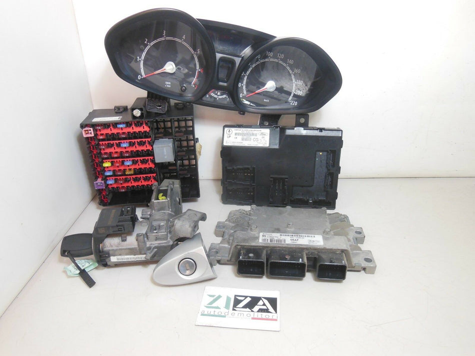 Kit Chiave ECU Ford Fiesta 1.2 82cv SNJA 2009 8V21-12A650-SF 8V51-15K600-CG