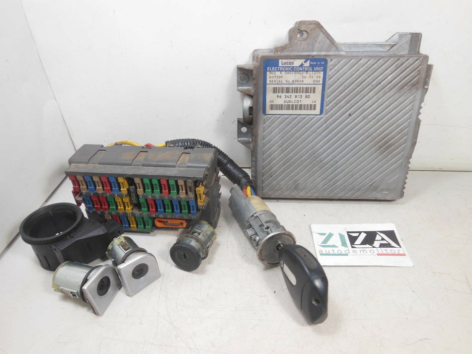 Kit Chiave ECU Peugeot 806 2.1TD 110cv 1998 9634281380 9625402980