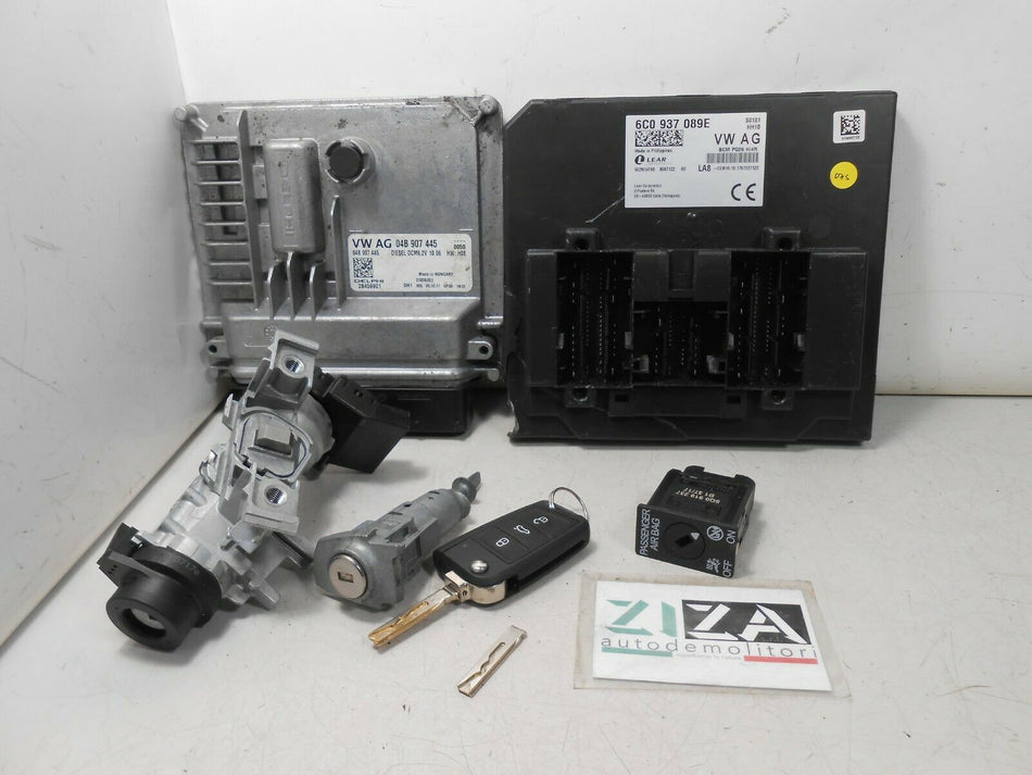 Kit Chiave ECU Skoda Fabia NJ 1.4 66kw CUS 2018 04B907445 6C0937089E 6C0905865