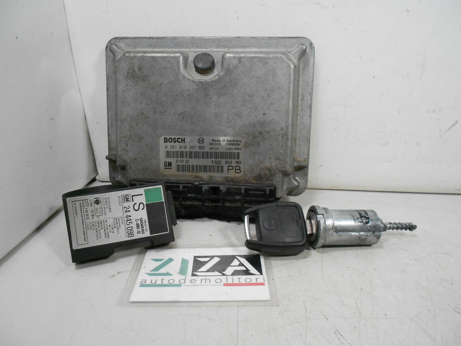 Kit Chiave ECU Opel Astra G SW 2.0 74kw Y20DTH 2001 0281010267 24445098