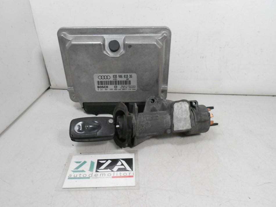 Kit Chiave ECU Audi A6 1.9 TDI 81kw 110cv AFN 1998 0281001808 038906018DG