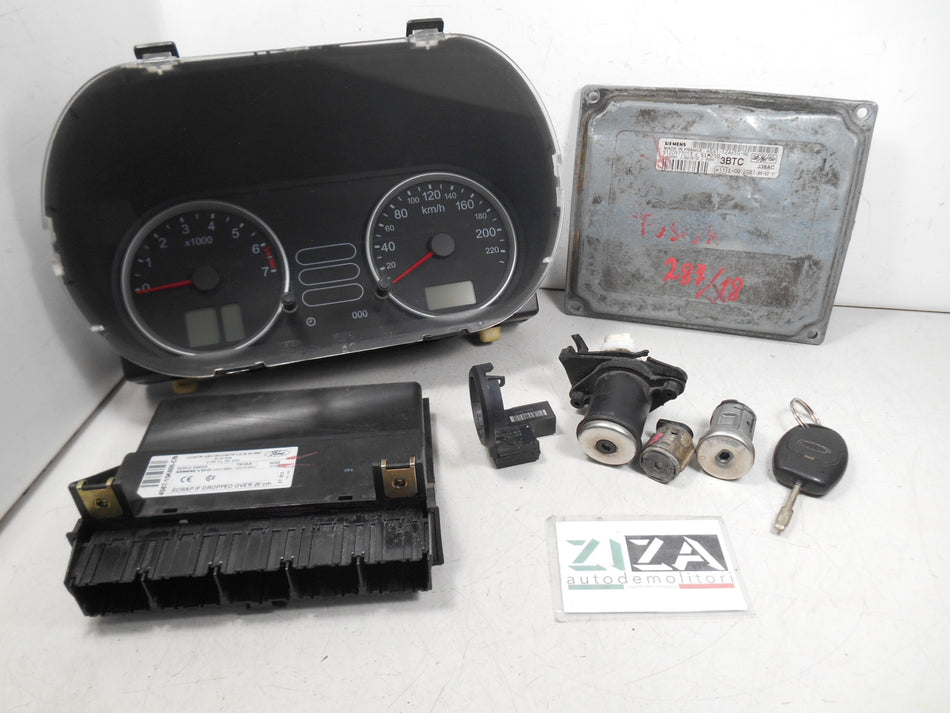 Kit Chiave ECU Ford Fusion 1.4 Benzina 59kw 80cv FXJA 2005 4S61-12A650-NC
