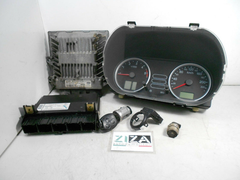 Kit Chiave ECU Ford Fiesta V 1.4 50kw F6JB 2005 3S61-12A650-JE 4S6T-15K600-CB