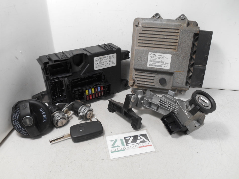 Kit Chiave ECU Fiat Grande Punto 1.3 Mjet 75cv 199A2000 2008 51825024 0051798615