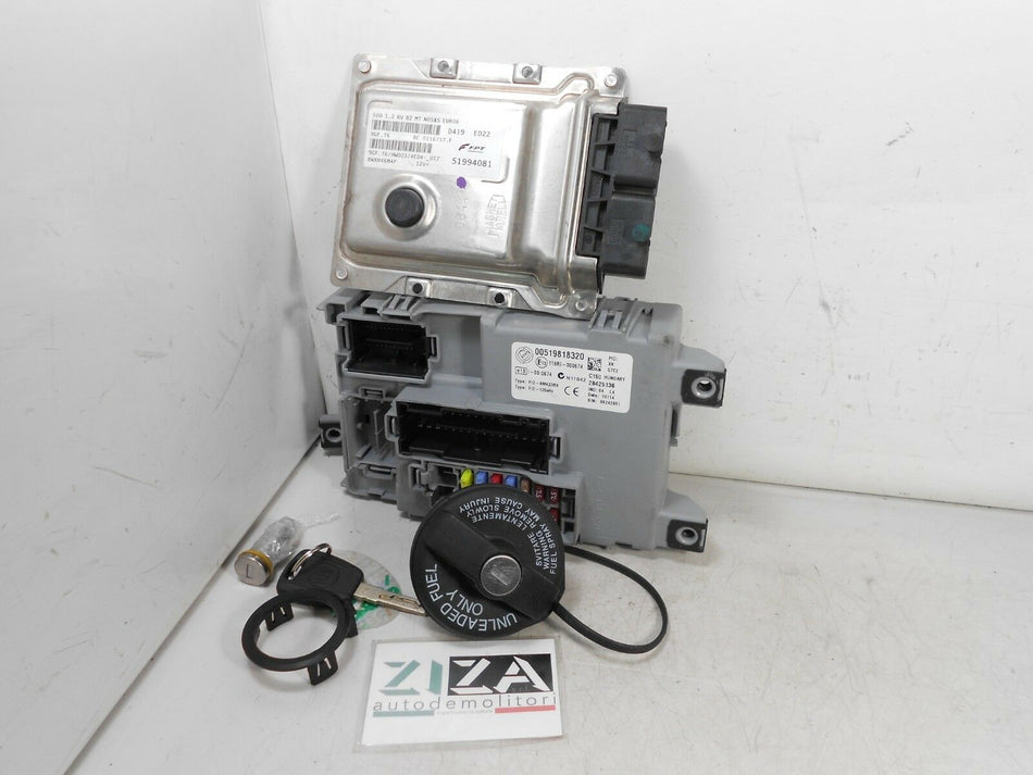 Kit Chiave ECU Fiat 500 Cabrio 1.2 51kw 169A4000 2014 51994081 00519818320
