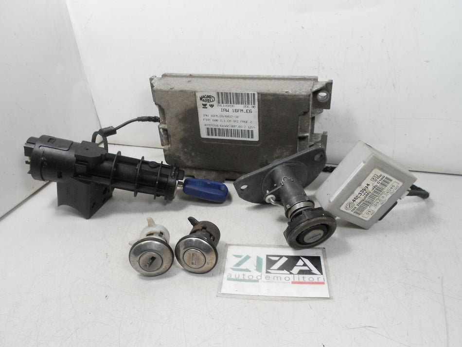 Kit Chiave ECU Fiat Seicento 1.1 40kw 54cv 176B2000 2000 46555916 IAW16FME6