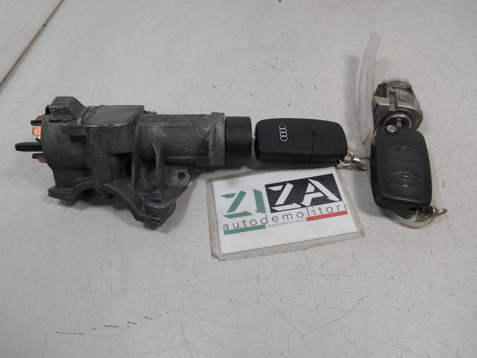 2 Chiavi + Cilindretto Avviamento + Nottolino Porta Audi A2 1.4 75cv AMF 2001 4B0905851C