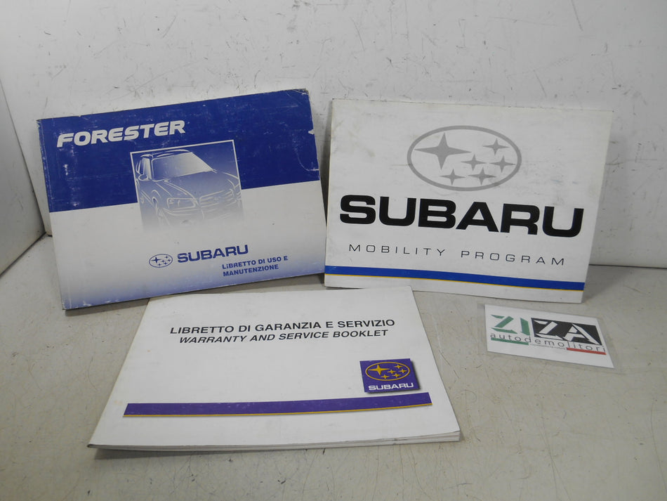 Libretto Manuale Uso Manutenzione Italiano Subaru Forester SG 2003