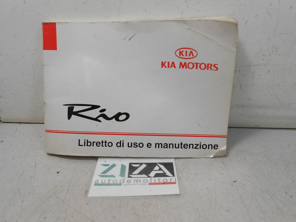 Libretto Manuale Uso Manutenzione Italiano Kia Rio I 2003