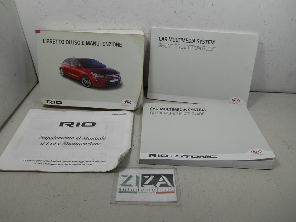 Libretto Manuale Uso Manutenzione Italiano Kia Rio IV 2018