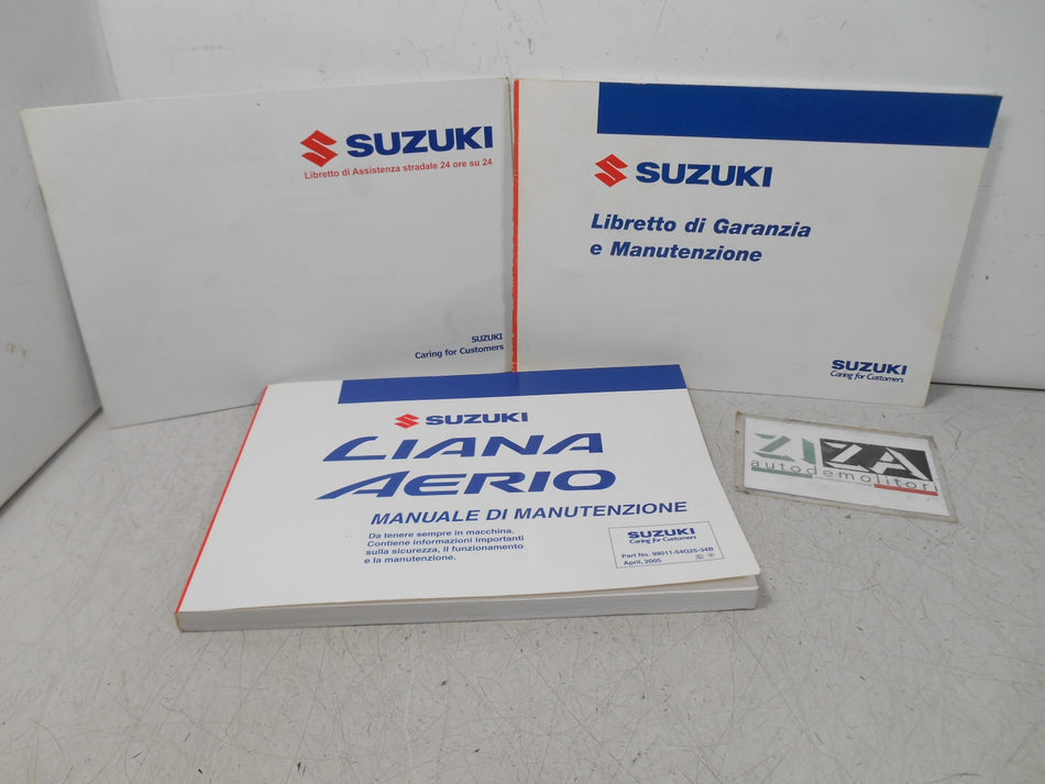 Libretto Manuale Uso Manutenzione Italiano Suzuki Liana 2005 99011-54G25