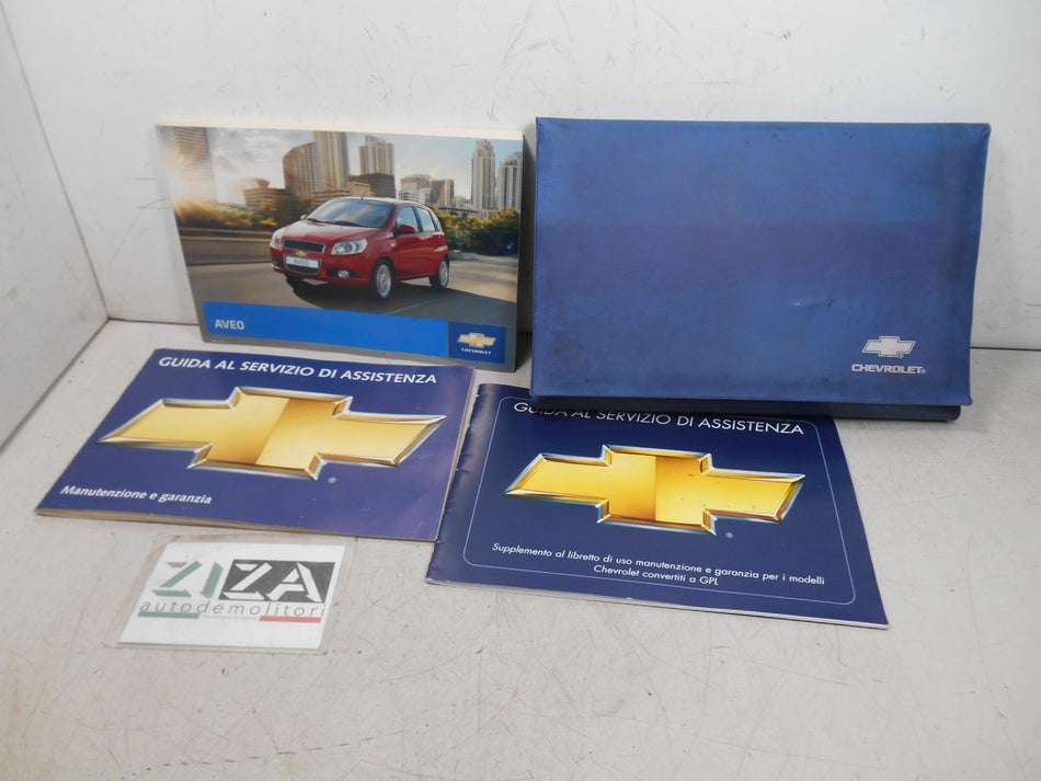 Libretto Manuale Uso Manutenzione Italiano Chevrolet Aveo T250 B/GPL 2008 USATO