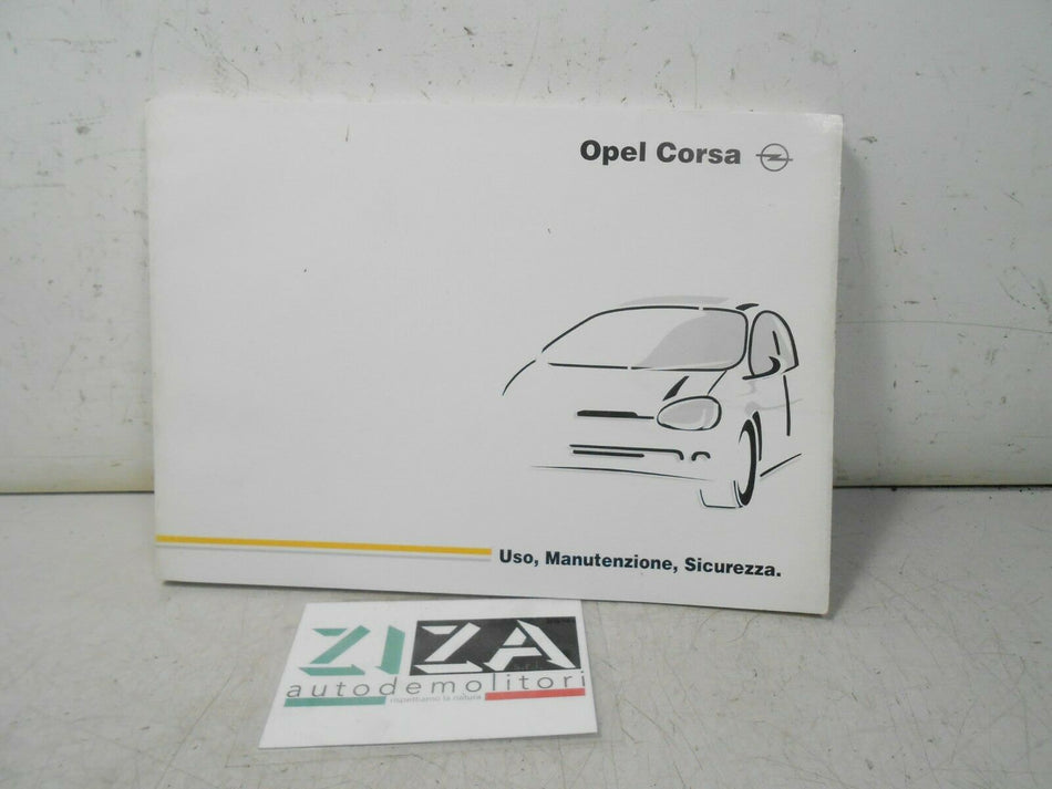 Libretto Manuale Uso Manutenzione Italiano Opel Corsa B 2000