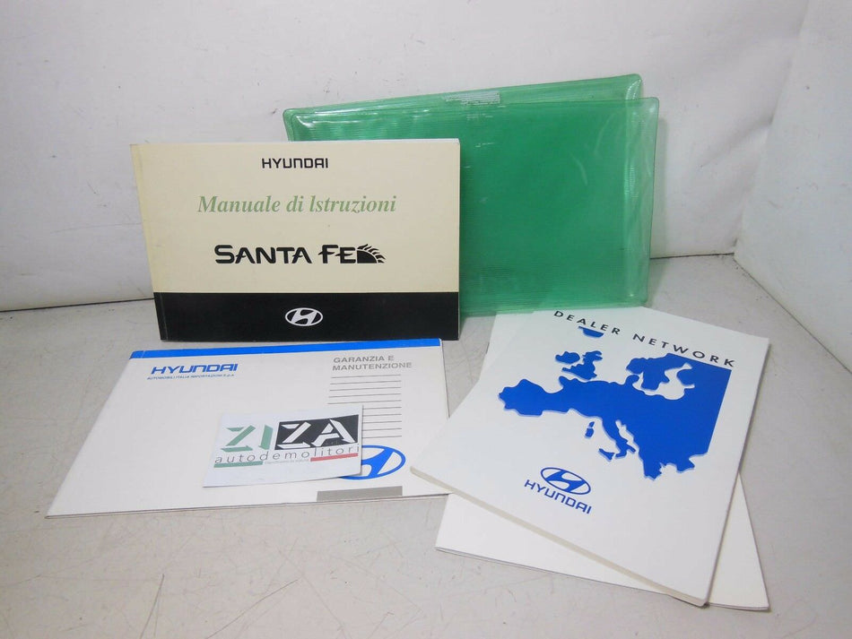 Libretto Manuale Uso Manutenzione Italiano Hyundai Santa Fe 2002 A26O-IT29