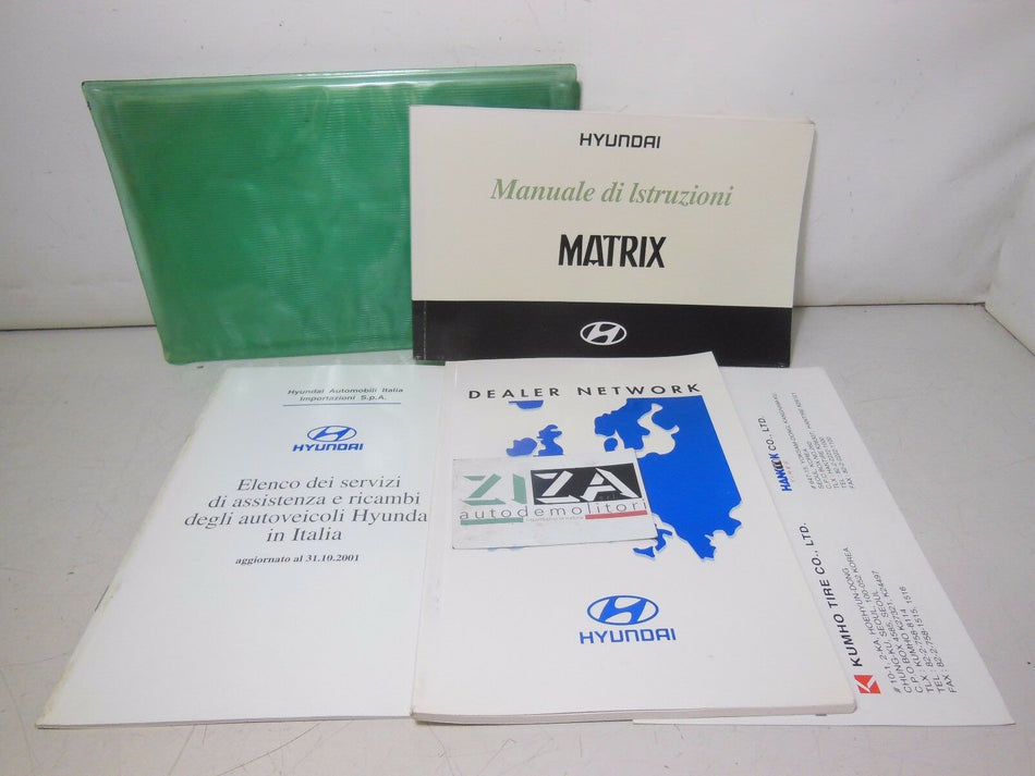 Libretto Manuale Istruzioni Italiano Hyundai Matrix 2003