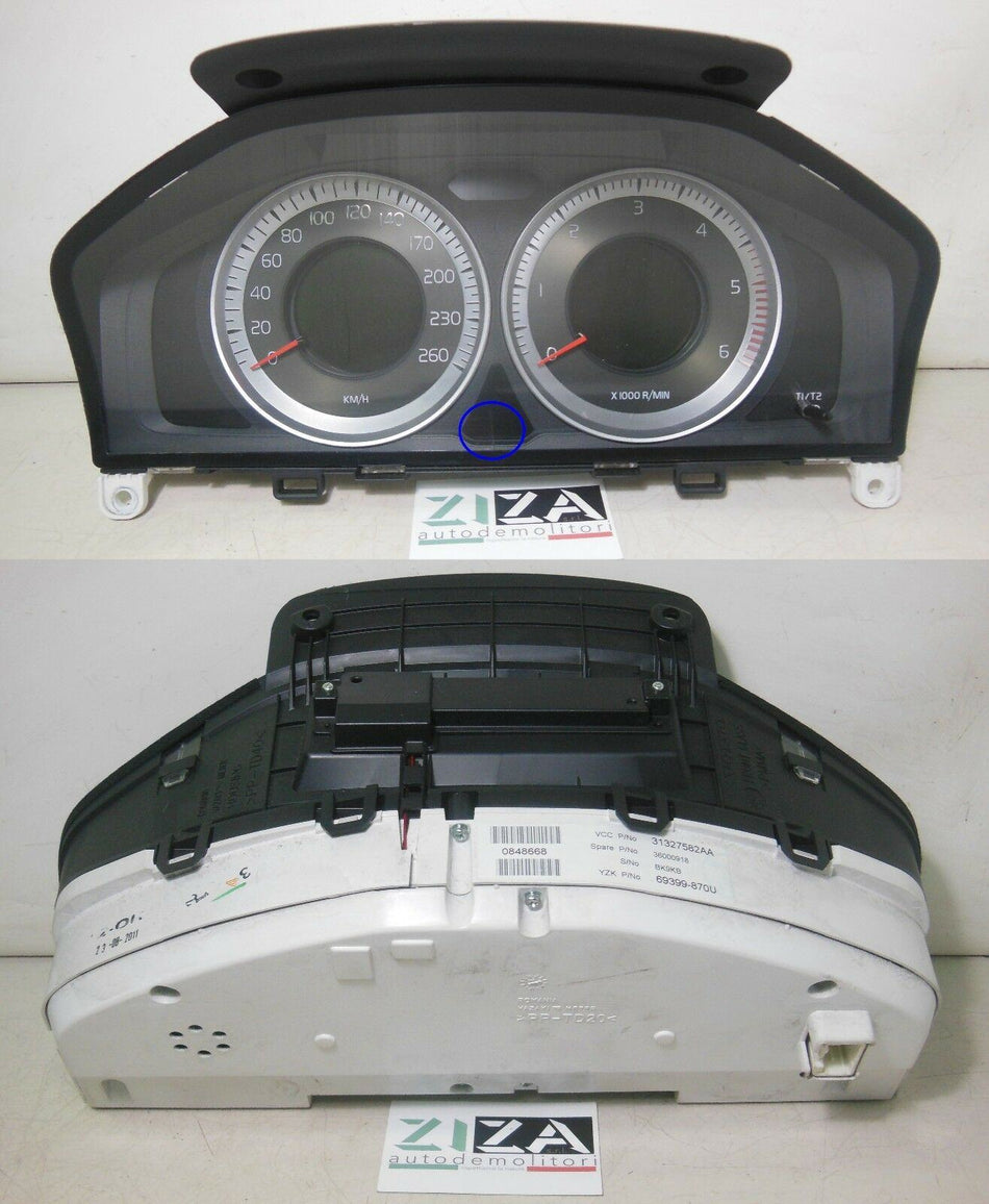 Quadro Strumenti Volvo XC60 2.4 215cv 2012 31327582AA 36000918 69399-870U