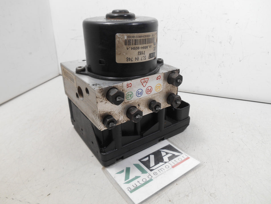Centralina ABS Fiat Doblò I 182B6000 2003 51704746 10.0949-1602.3 10.0208-0714.2