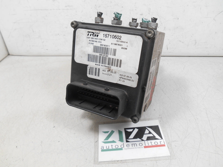 Centralina ABS Peugeot 407 2.0 HDi 100kw RHR 2005 9660067280 15710502-A