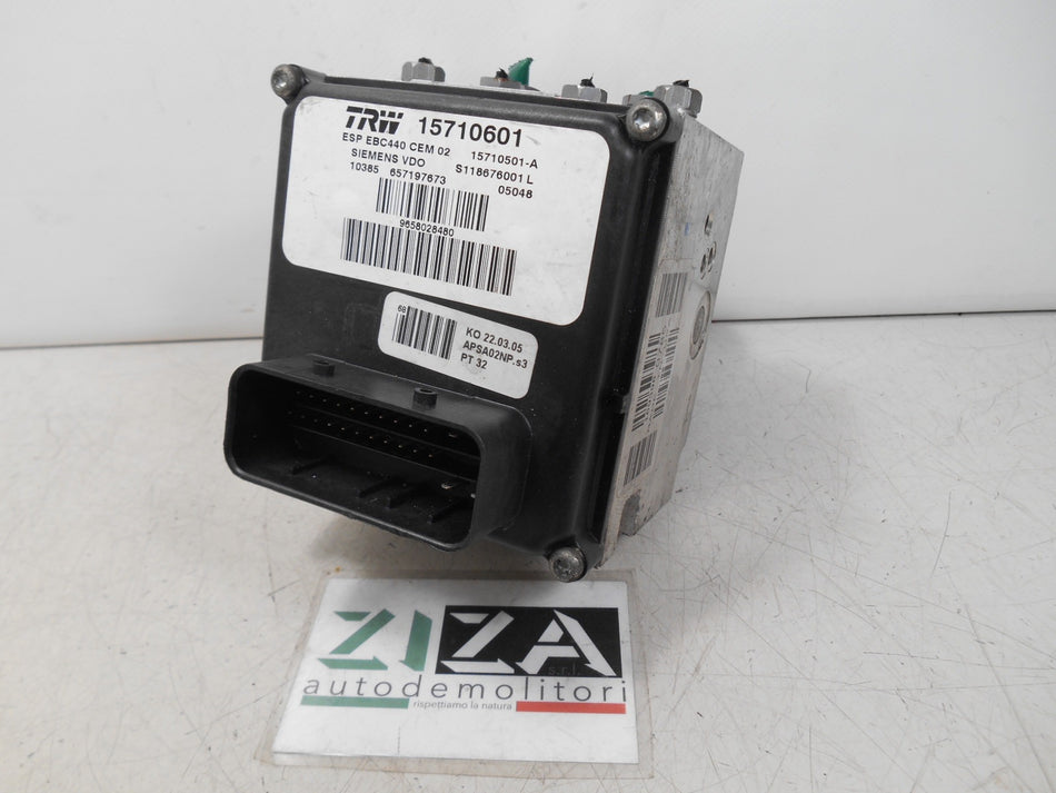 Centralina ABS Peugeot 407 2.0 RHR 2005 15710601 9658028480 S118676001L