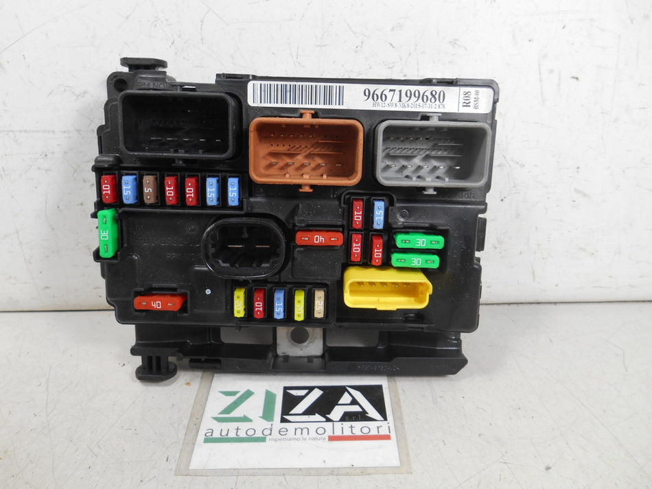 Scatola Fusibili Centralina BSM Citroen C3 II 1.2 60kw 82cv HM01 2015 9667199680 HW12 SW8
