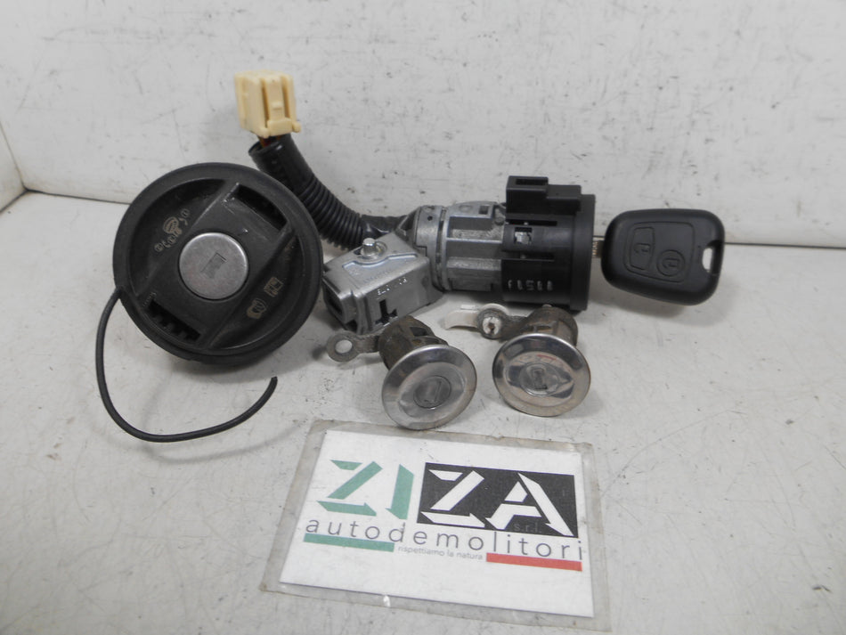 Cilindretto Avviamento + Chiave + Nottolini Peugeot 107 1.0 50kw 1KR 2005