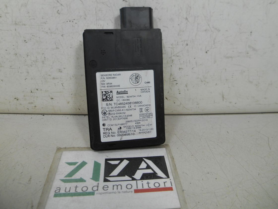 Sensore Radar Alfa Stelvio 2018 50553851 6234734