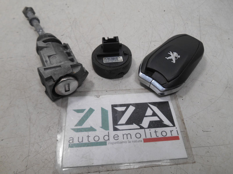 Chiave + Ricevitore + Nottolino Peugeot 3008 II 2018 9809759880-A