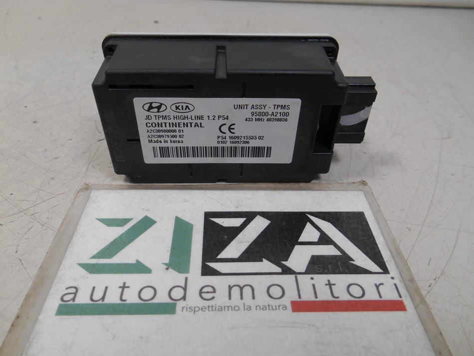 Sensore TPMS Pressione Pneumatici Kia Cee'd JD 2017 95800-A2100