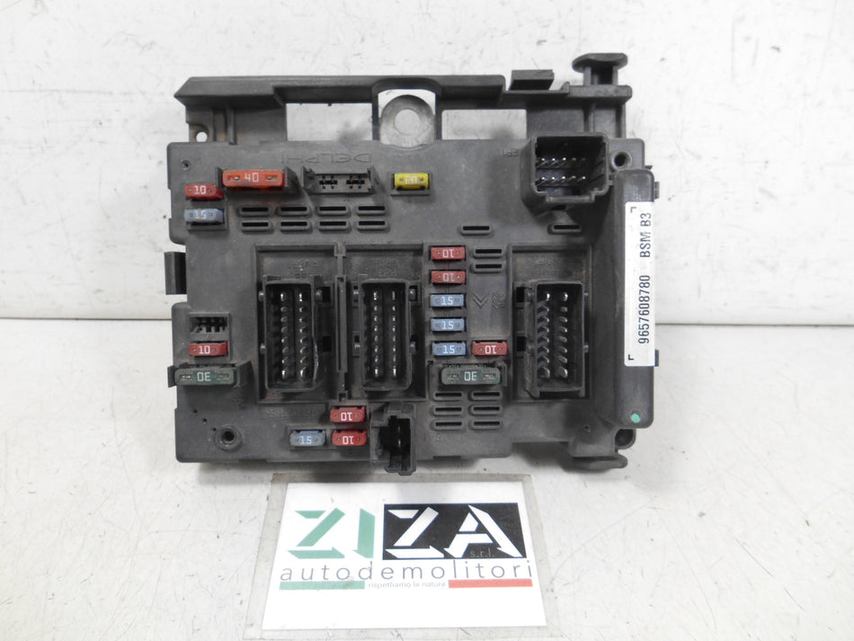 Scatola Fusibili Centralina BSM Peugeot 307 9HZ 2005 9657608780 IND:F
