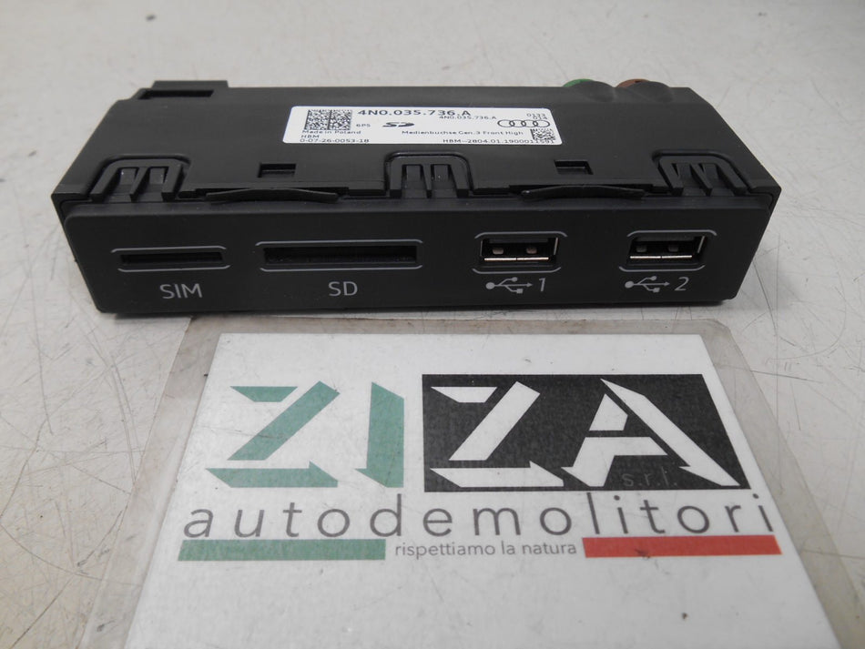 Connettore Porte Ingressi USB SIM SD Audi A6 C8 2019 4N0035736A
