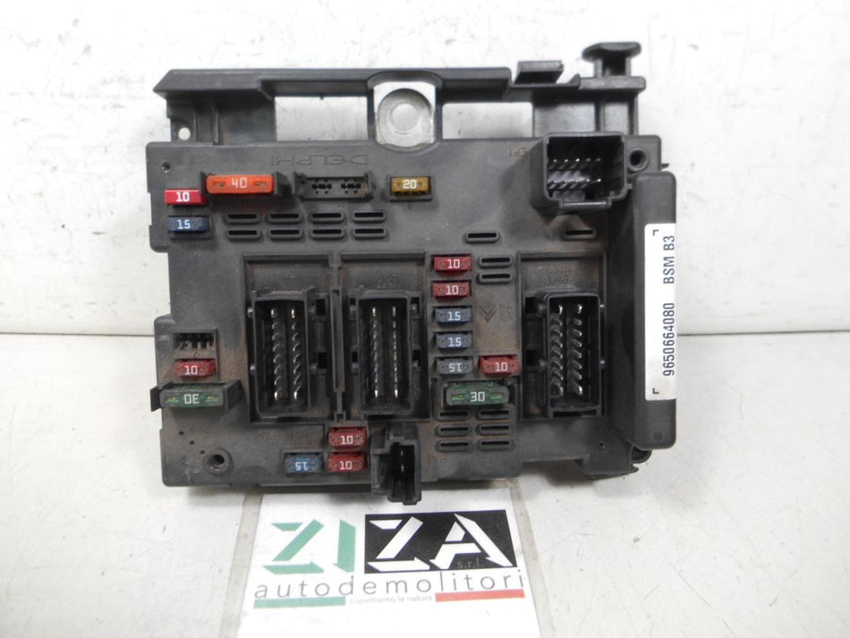 Scatola Fusibili Centralina BSM Peugeot 307 1.6 80kw 9HZ 2004 9650664080 IND:E