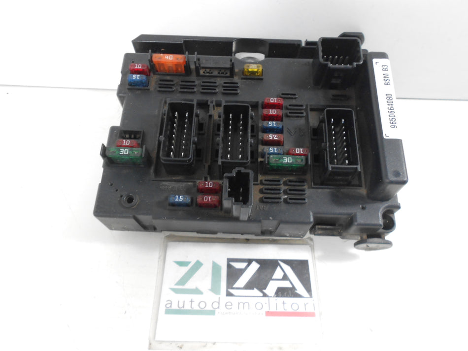 Scatola Fusibili Centralina BSM Peugeot 307 1.6 80kw 9HZ 2004 9650664080 IND:E