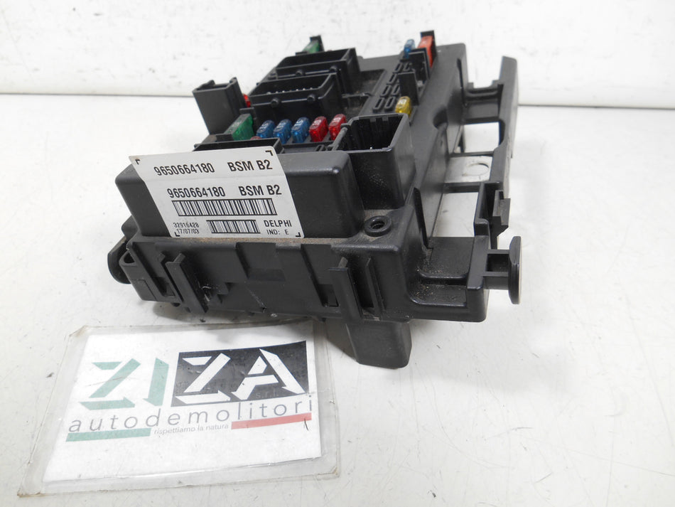Scatola Fusibili Centralina BSM Peugeot 307 2.0 90cv RHY 2003 9650664180 IND:E