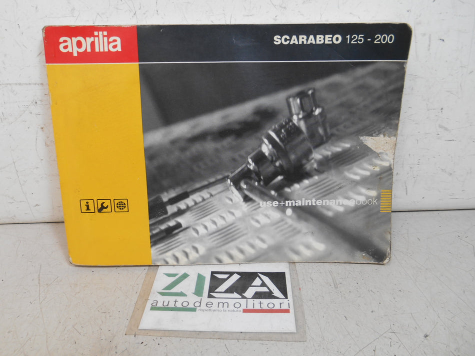 Libretto Manuale Uso Manutenzione Aprilia Scarabeo 200 Rotax 2004 8104646